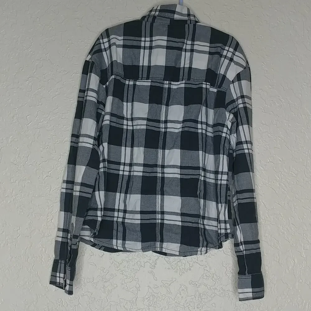 Cat & Jack Plaid Button Front Shirt Size L (10/12) Kid - Picture 2 of 5